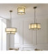 Ridgeton Cylindrical Pendant Light Antique Brass Frosted Ribbed Glass-8