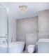 Semi Flush Ceiling Light, 4 x G9, IP44, Polished Chrome, Crystal - 3