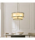 Ridgeton Cylindrical Pendant Light Antique Brass Frosted Ribbed Glass-2