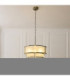 Ridgeton Cylindrical Pendant Light Antique Brass Frosted Ribbed Glass-3