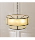 Ridgeton Cylindrical Pendant Light Antique Brass Frosted Ribbed Glass-4