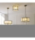 Ridgeton Cylindrical Pendant Light Antique Brass Frosted Ribbed Glass-8