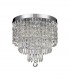 Semi Flush Ceiling Light, 4 x G9, IP44, Polished Chrome, Crystal - 4