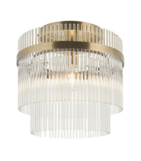 Marietta Ceiling Light Antique Brass Clear Glass-1