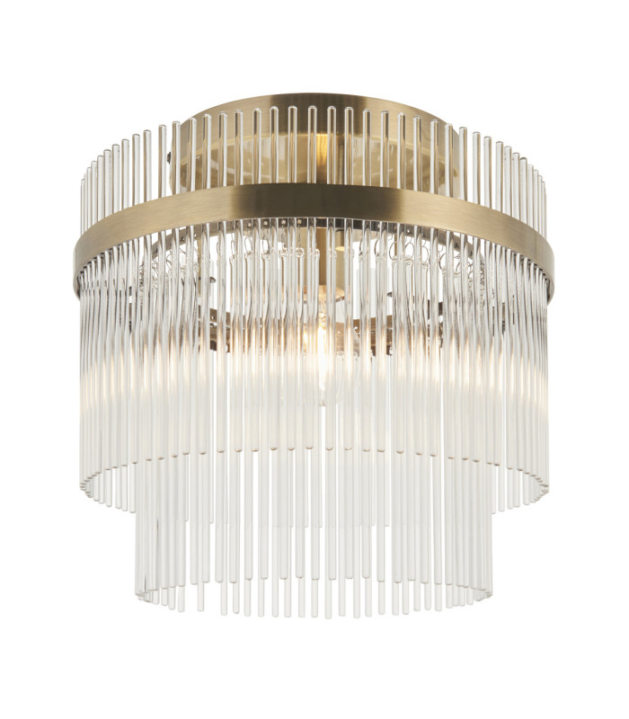 Marietta Ceiling Light Antique Brass Clear Glass-1