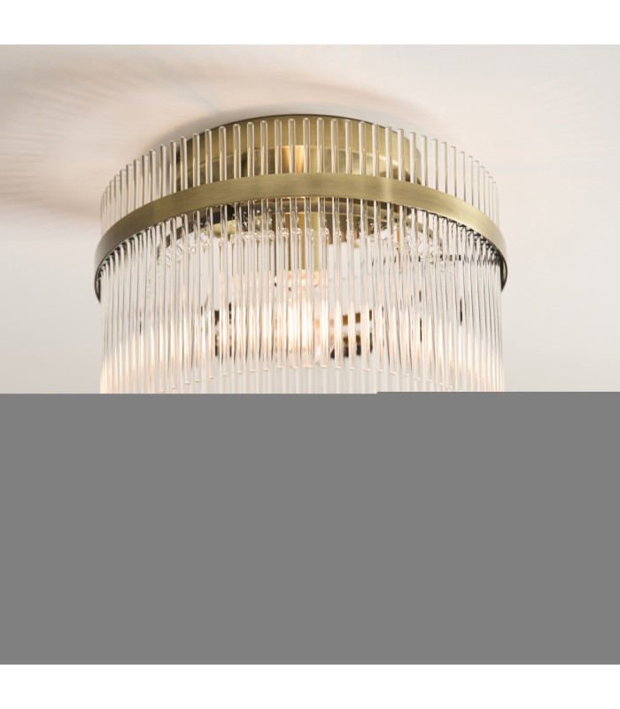 Marietta Ceiling Light Antique Brass Clear Glass-4