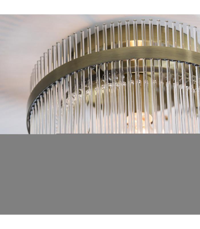 Marietta Ceiling Light Antique Brass Clear Glass-6