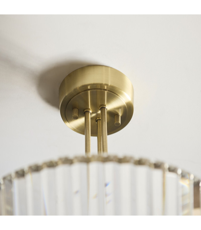 Visconti Ceiling Light Antique Brass Clear Glass-7