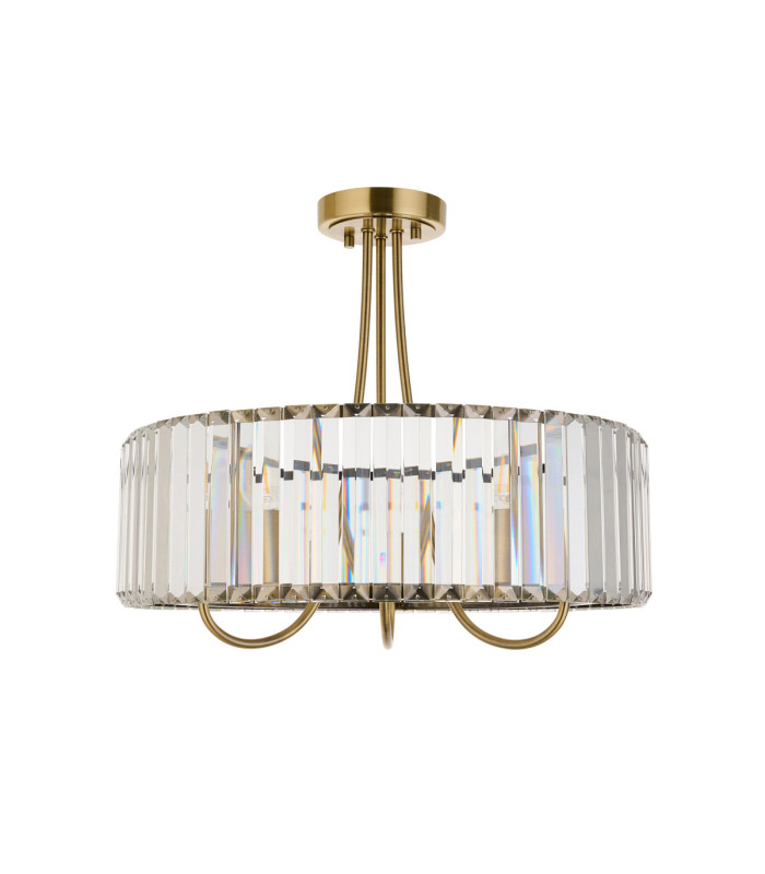 Visconti Ceiling Light Antique Brass Clear Glass-9