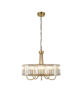 Visconti Pendant Light Antique Brass Clear Glass-1