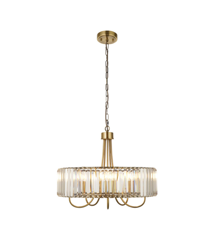 Visconti Pendant Light Antique Brass Clear Glass-1