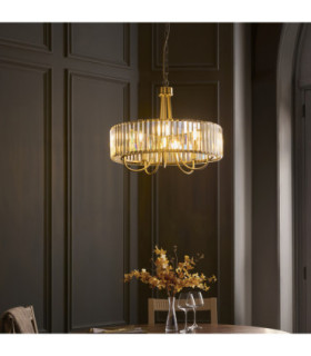 Visconti Pendant Light Antique Brass Clear Glass-2