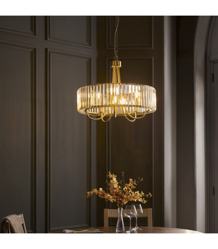 Visconti Pendant Light Antique Brass Clear Glass-2