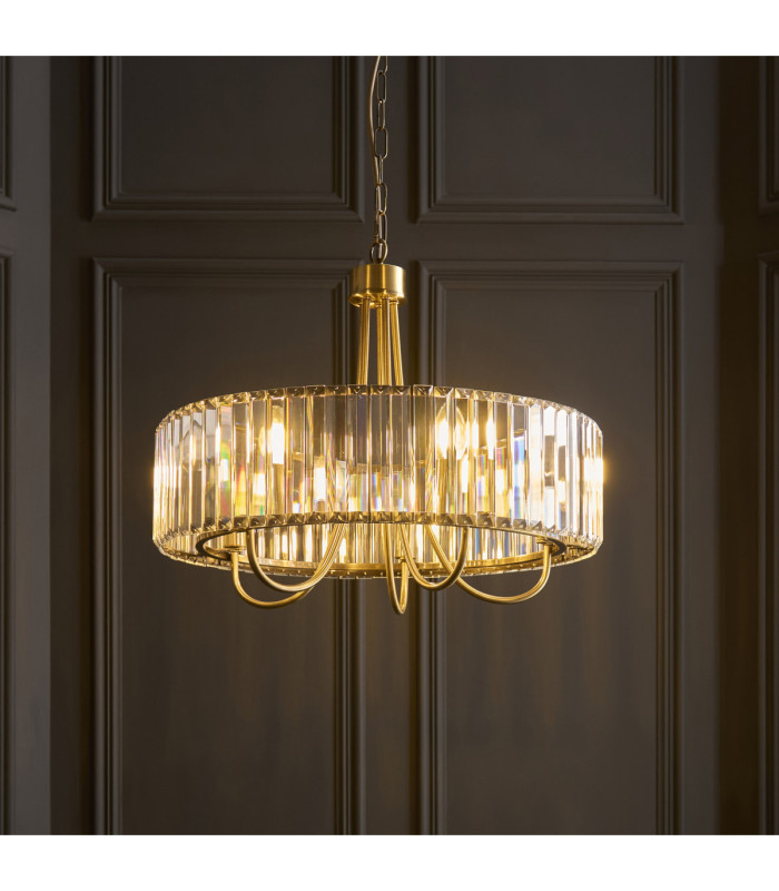 Visconti Pendant Light Antique Brass Clear Glass-4