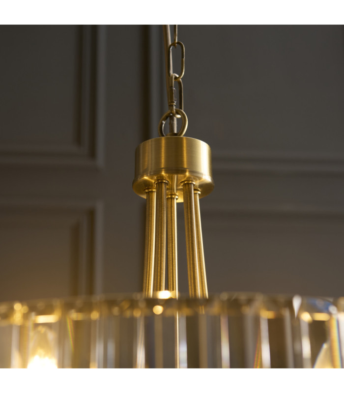 Visconti Pendant Light Antique Brass Clear Glass-5
