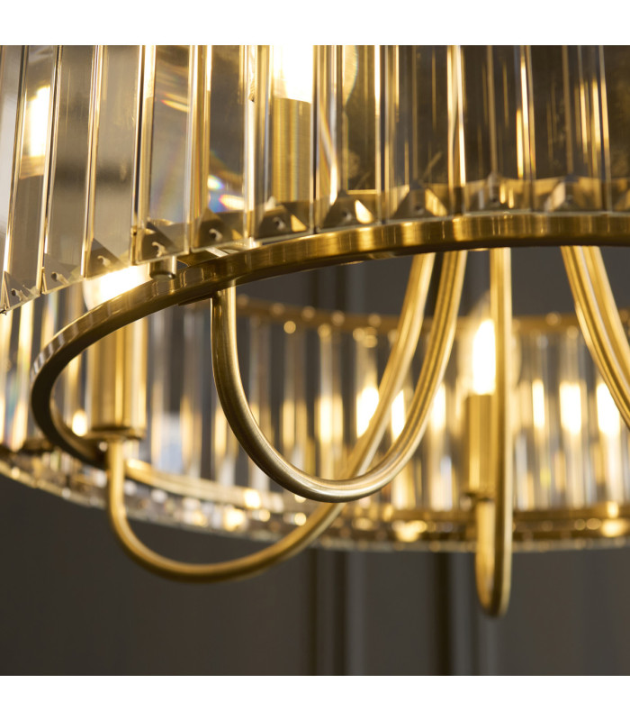Visconti Pendant Light Antique Brass Clear Glass-6