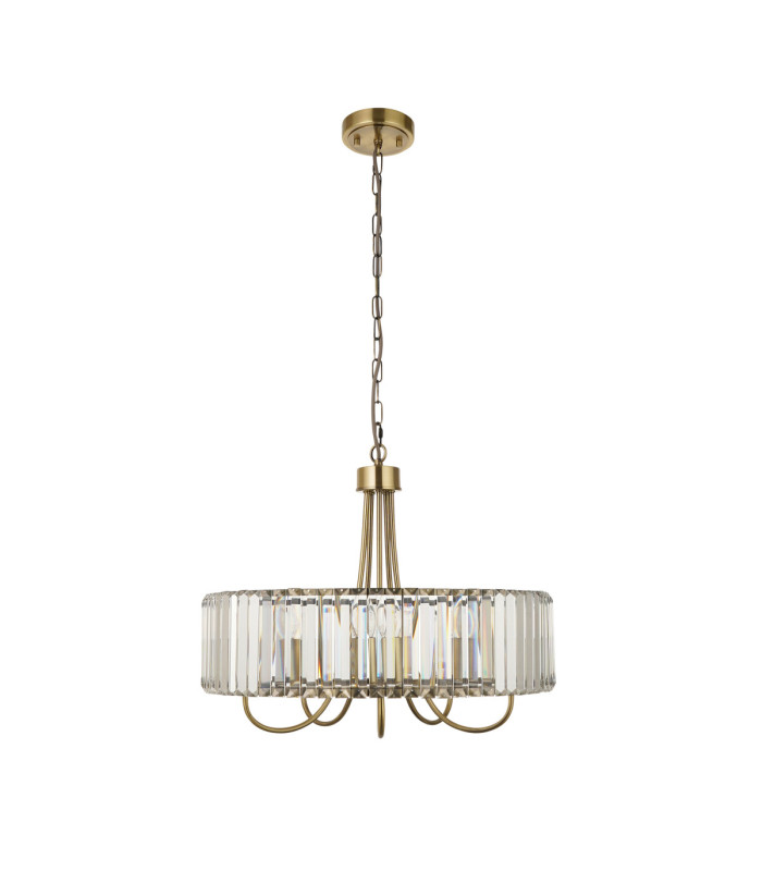 Visconti Pendant Light Antique Brass Clear Glass-9