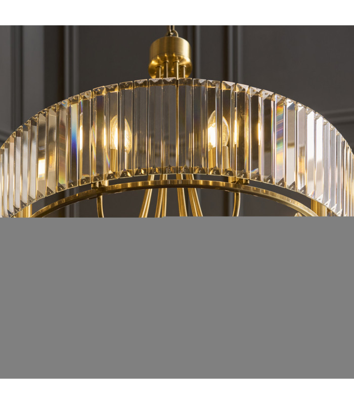 Visconti Pendant Light Antique Brass Clear Glass-4