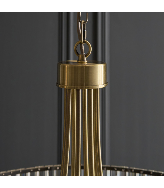 Visconti Pendant Light Antique Brass Clear Glass-6