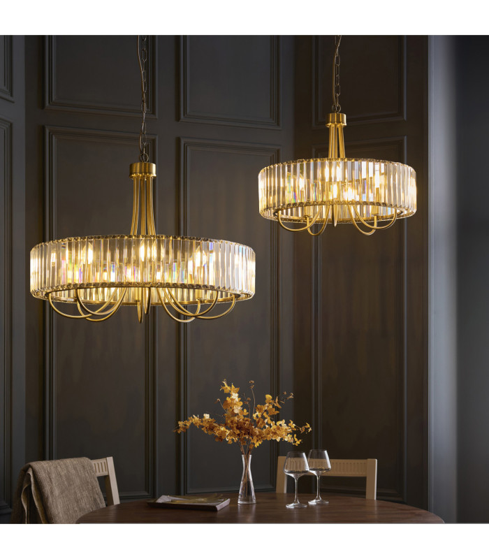 Visconti Pendant Light Antique Brass Clear Glass-7