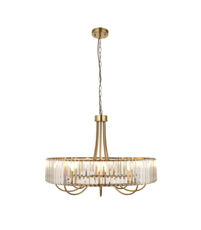 Visconti Pendant Light Antique Brass Clear Glass-8