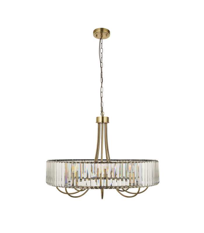Visconti Pendant Light Antique Brass Clear Glass-9