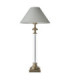 Avebury & Avalon 31cm Table Lamp Antique Brass Natural Faux Linen-8