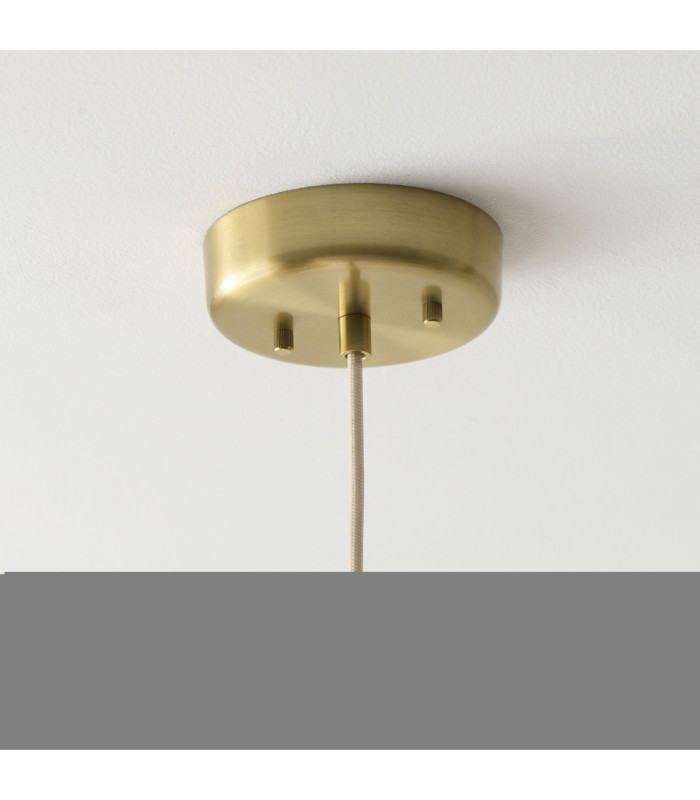 Isabella Dome Pendant Light Brushed Aged Brass Vintage White-7
