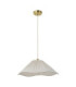 Isabella Dome Pendant Light Brushed Aged Brass Vintage White-10