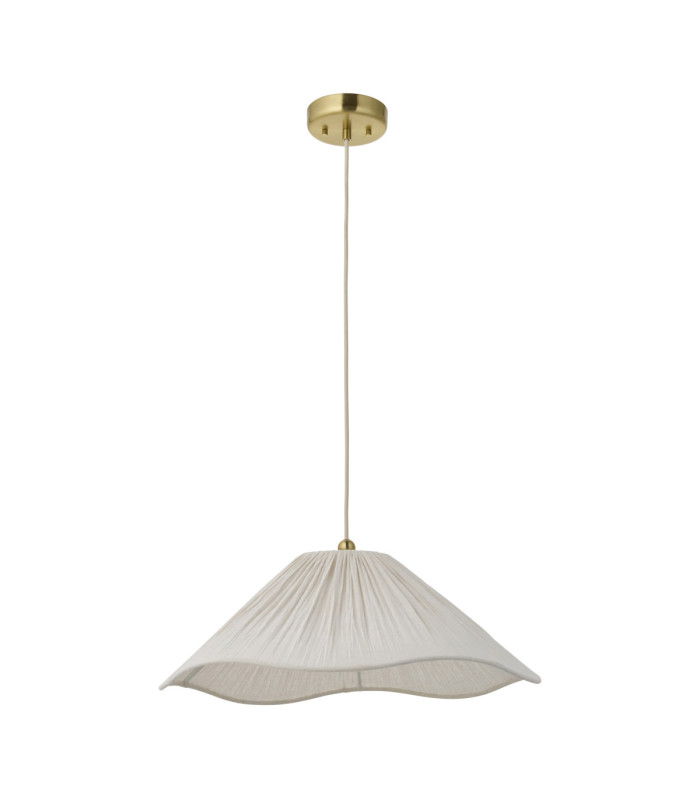 Isabella Dome Pendant Light Brushed Aged Brass Vintage White-10