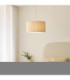 Noah Cylindrical Pendant Light Cream Cotton Brushed Brass-2