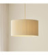 Noah Cylindrical Pendant Light Cream Cotton Brushed Brass-4