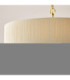Noah Cylindrical Pendant Light Cream Cotton Brushed Brass-5