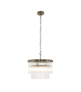 Lucille Pendant Light Antique Brass Clear Glass-1