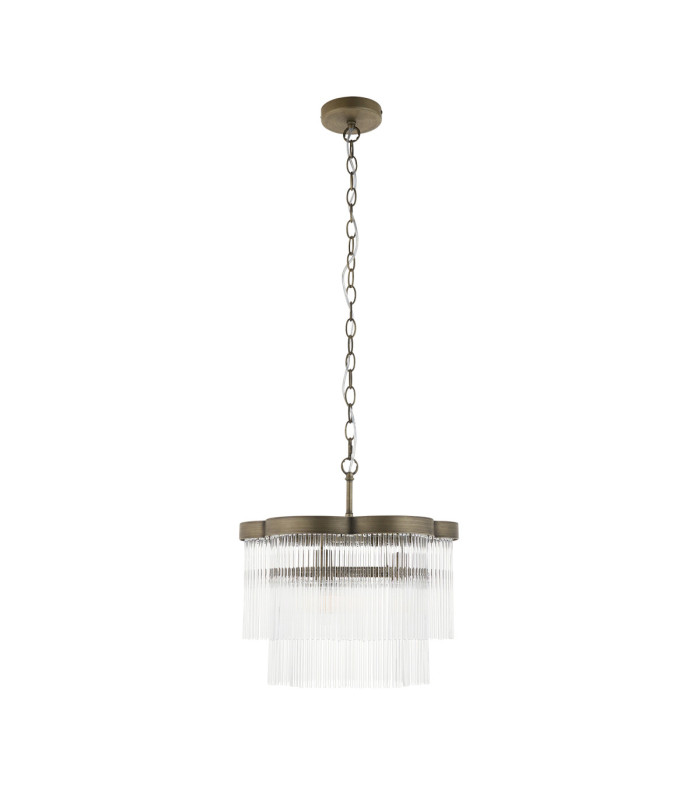 Lucille Pendant Light Antique Brass Clear Glass-10
