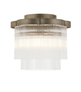 Lucille Ceiling Light Antique Brass Clear Glass-1
