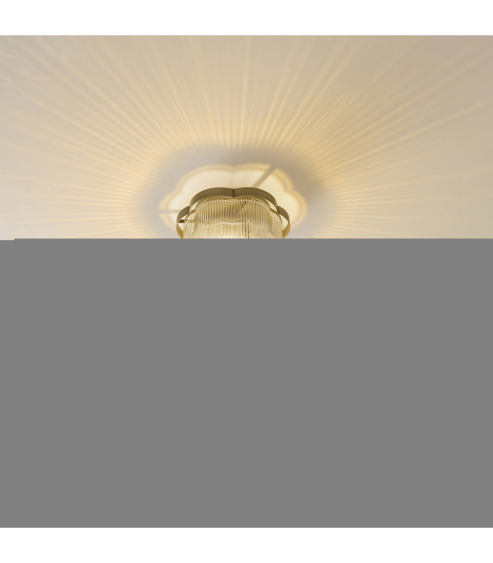 Lucille Ceiling Light Antique Brass Clear Glass-3