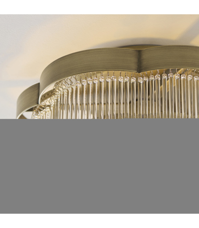 Lucille Ceiling Light Antique Brass Clear Glass-5