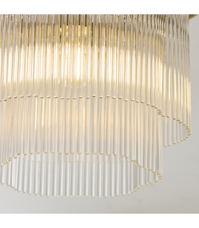 Lucille Ceiling Light Antique Brass Clear Glass-6
