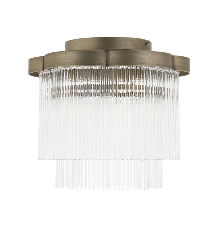 Lucille Ceiling Light Antique Brass Clear Glass-8