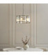 Ridgeton Scallop Cylindrical Pendant Light Antique Brass Clear Ribbed Glass-2