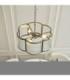 Ridgeton Scallop Cylindrical Pendant Light Antique Brass Clear Ribbed Glass-4
