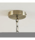 Ridgeton Scallop Cylindrical Pendant Light Antique Brass Clear Ribbed Glass-6