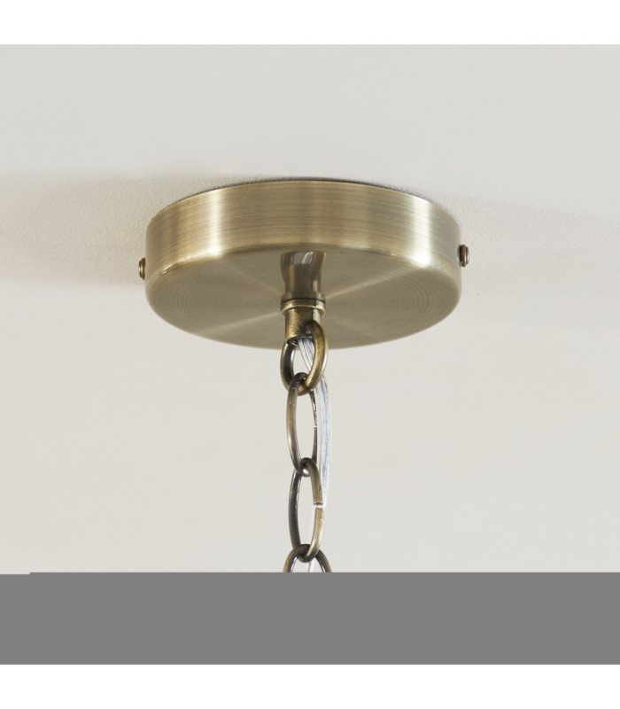 Ridgeton Scallop Cylindrical Pendant Light Antique Brass Clear Ribbed Glass-6
