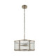 Ridgeton Scallop Cylindrical Pendant Light Antique Brass Clear Ribbed Glass-9