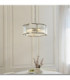 Ridgeton Scallop Cylindrical Pendant Light Antique Brass Clear Ribbed Glass-2