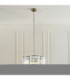 Ridgeton Scallop Cylindrical Pendant Light Antique Brass Clear Ribbed Glass-3