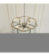 Ridgeton Scallop Cylindrical Pendant Light Antique Brass Clear Ribbed Glass-4