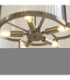 Ridgeton Scallop Cylindrical Pendant Light Antique Brass Clear Ribbed Glass-5