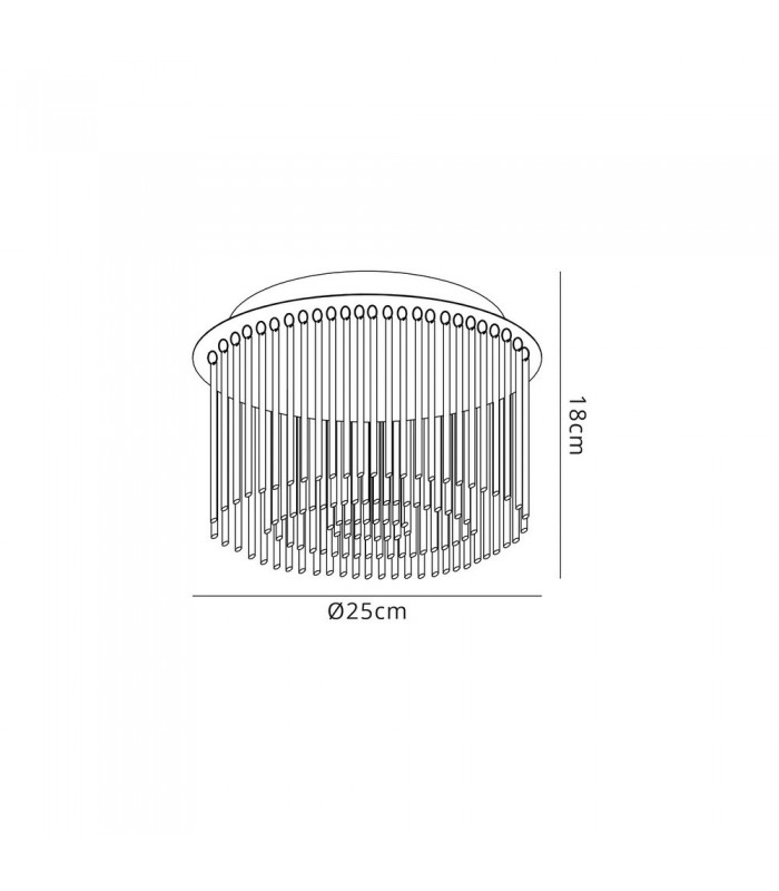 Semi Flush Ceiling Light, 4 x G9, IP44, Polished Chrome, Clear Glass - 2